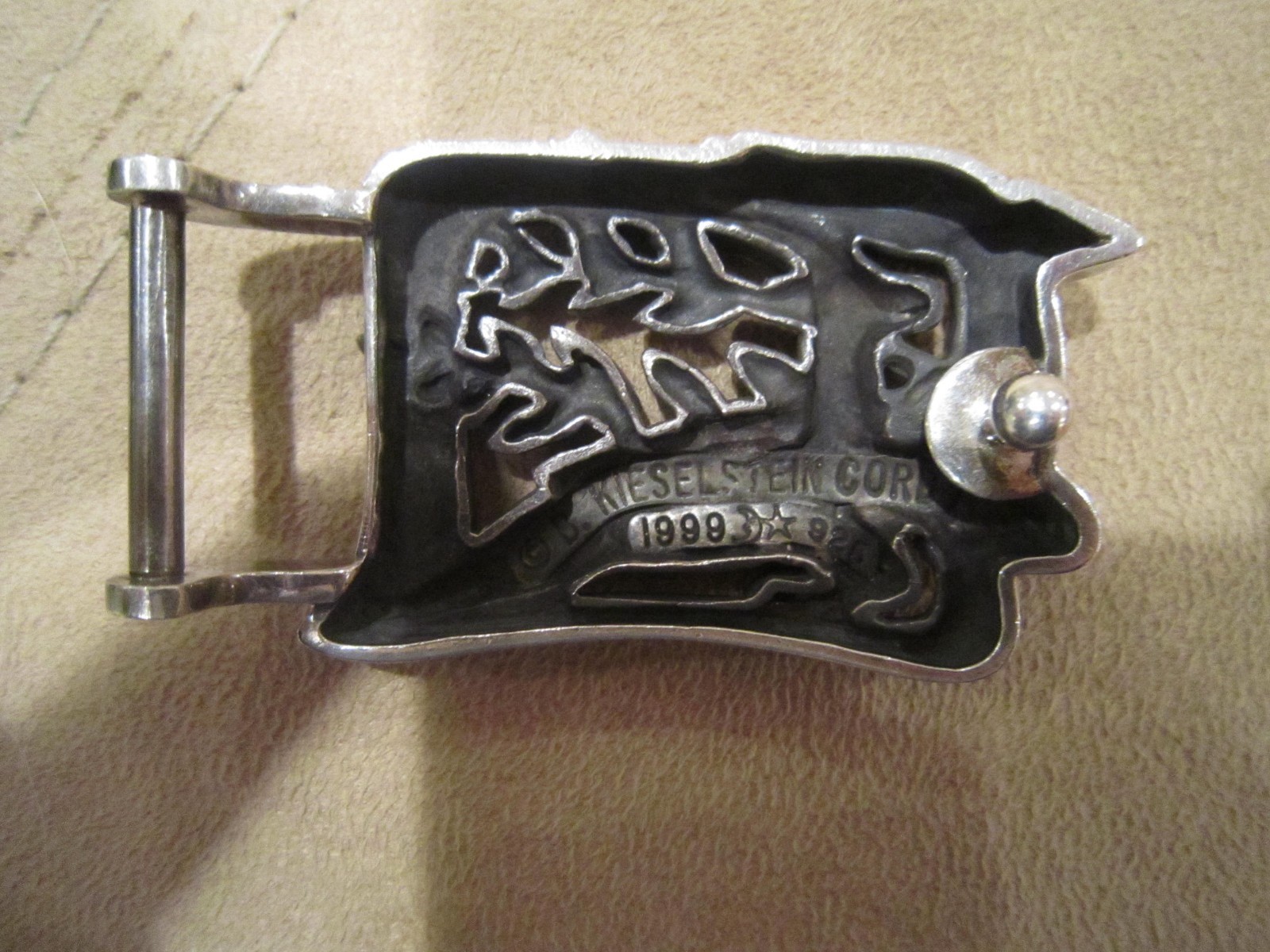 Rare!!! Kieselstein-Cord Sterling GAZELLE Buckle Reindeer