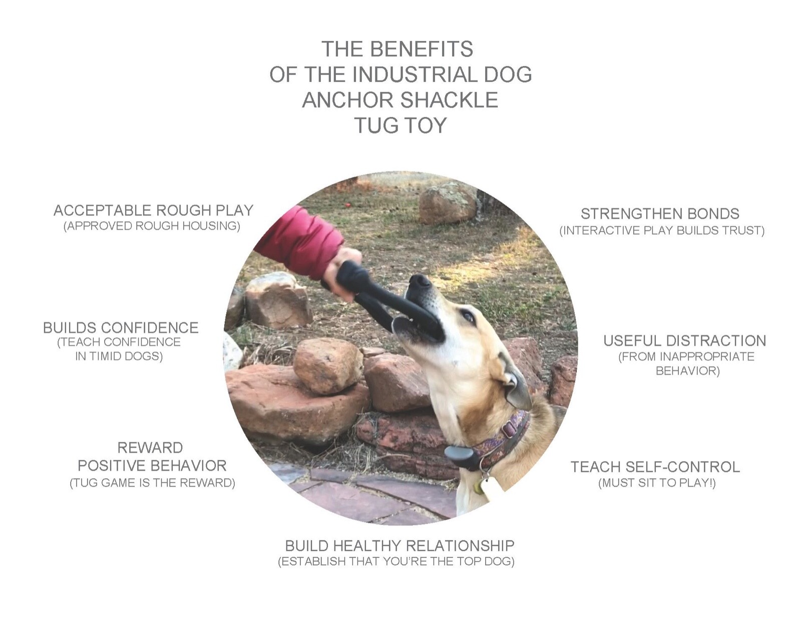 Industrial Dog Anchor Shackle Tug Toy Tug Of War Black Magnum – Dogs & Puppy