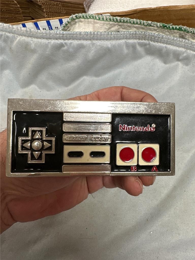 Two Nintendo Game Controller Belt Buckles