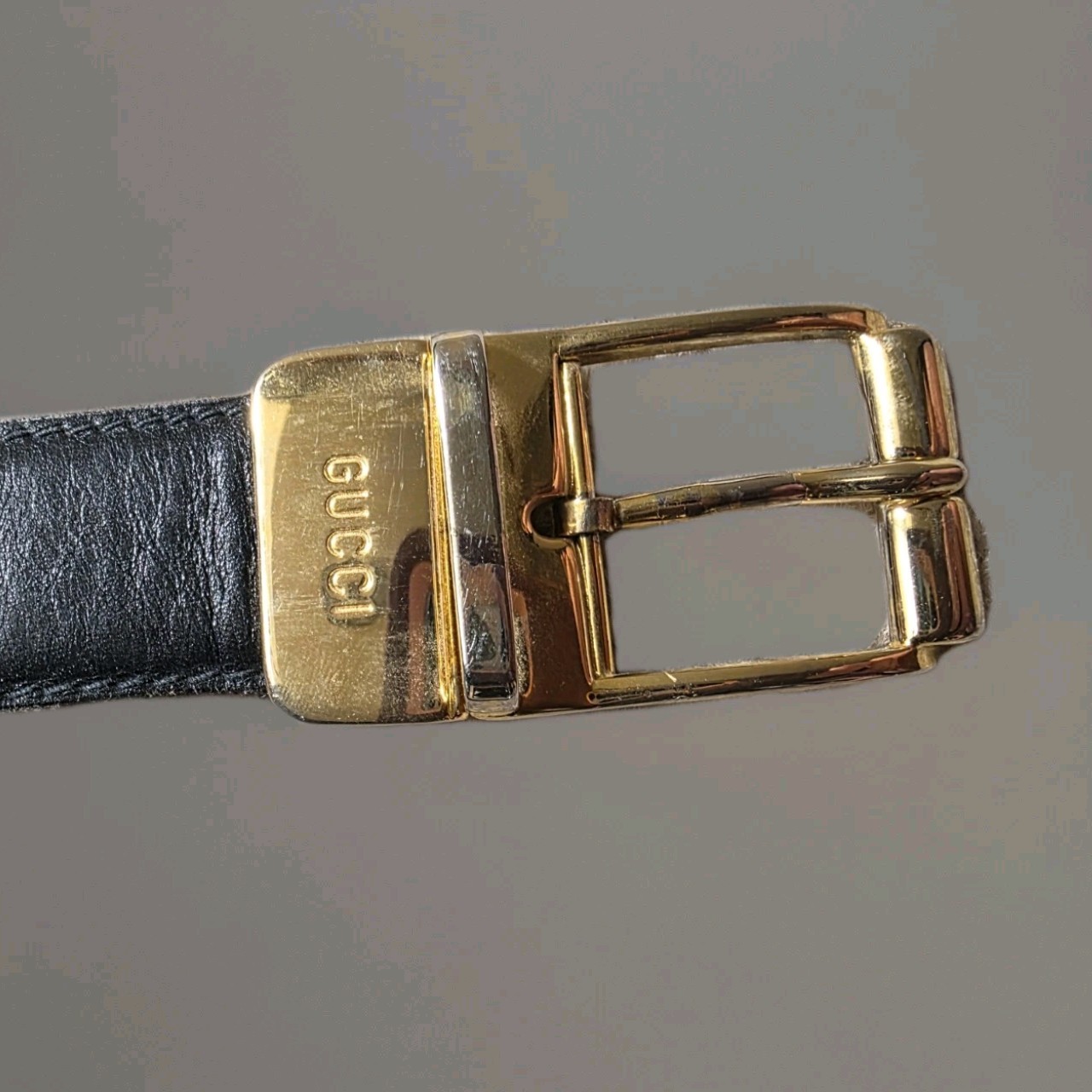 Vintage GUCCI Belt Brown Women’s Designer Logo Classic Gold Tone Hardwear 34&Prime;