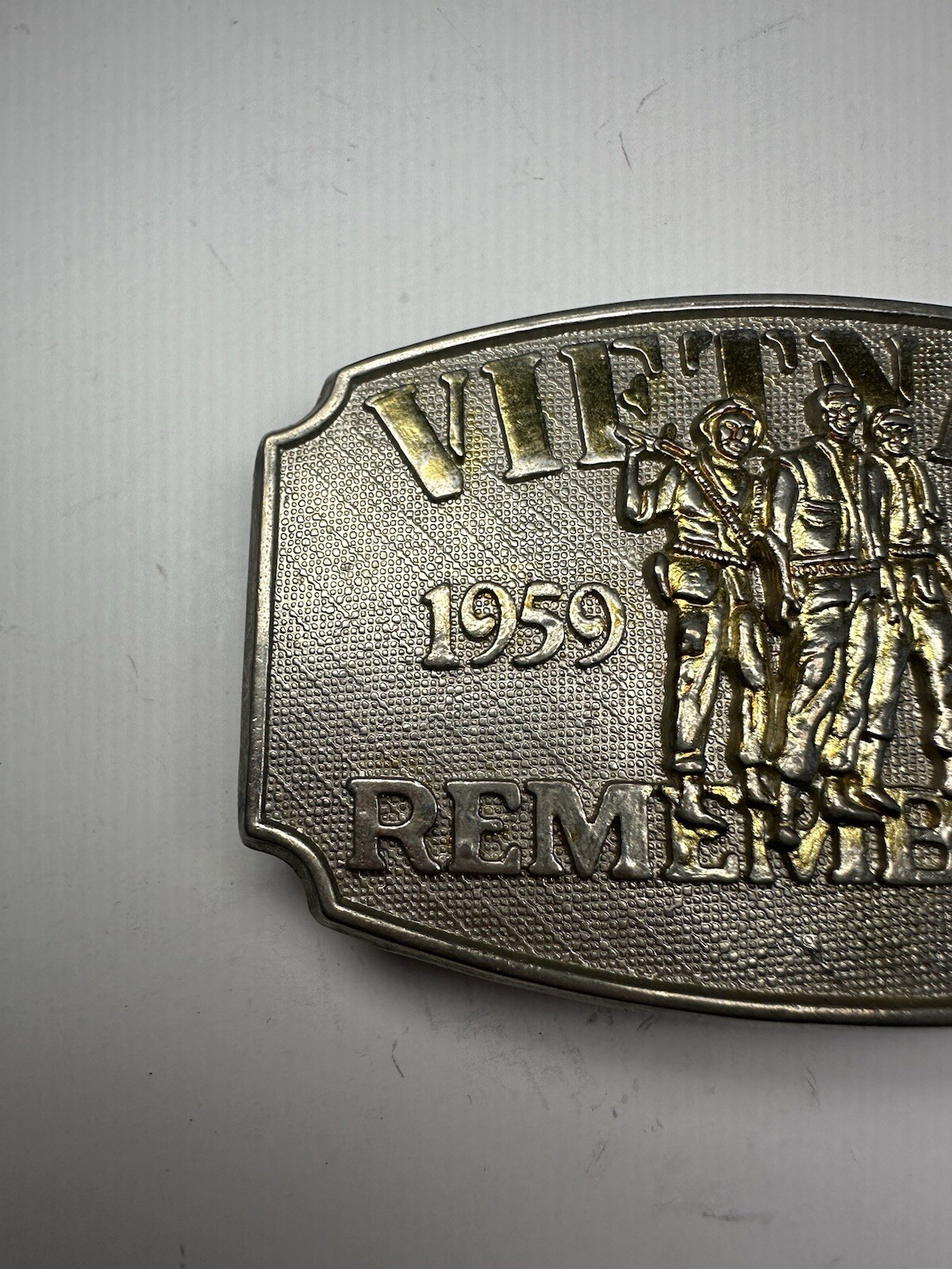 Remembering Our Vietnam Veterans Vintage Belt Buckle.