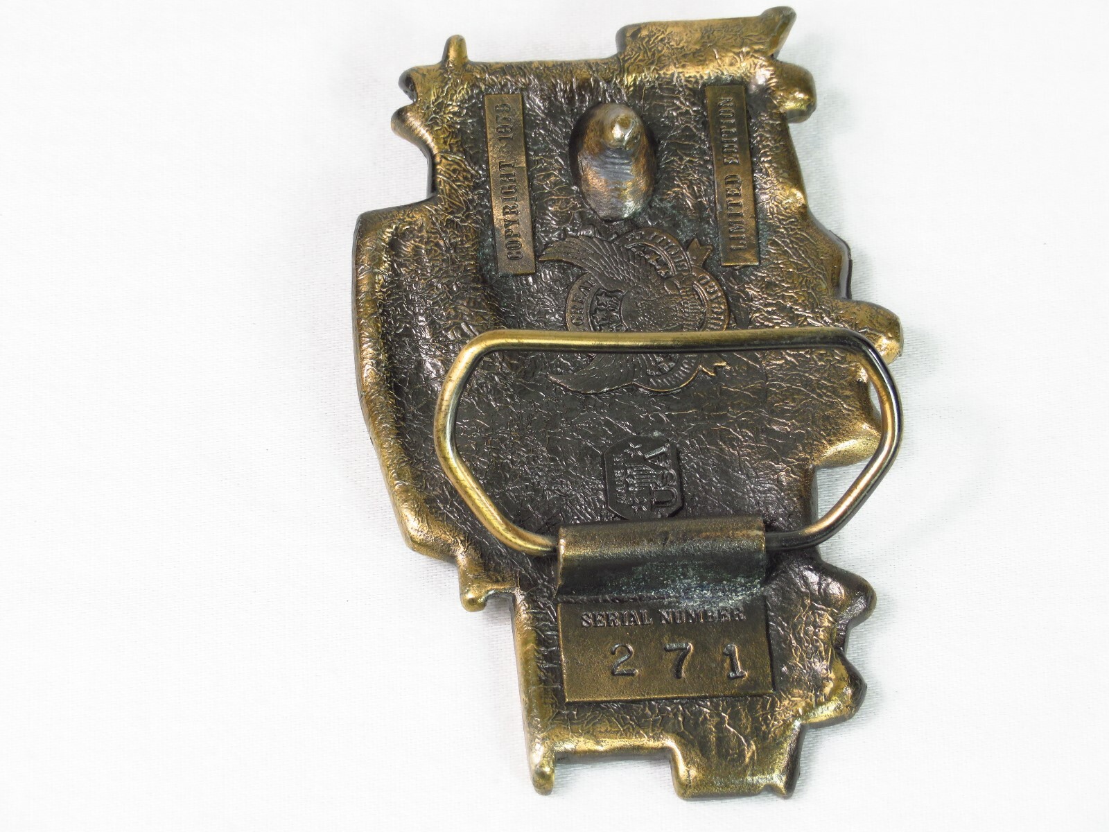 Vintage Railroad Caboose Belt Buckle Brass Train 1979 Chicago Limited Edition