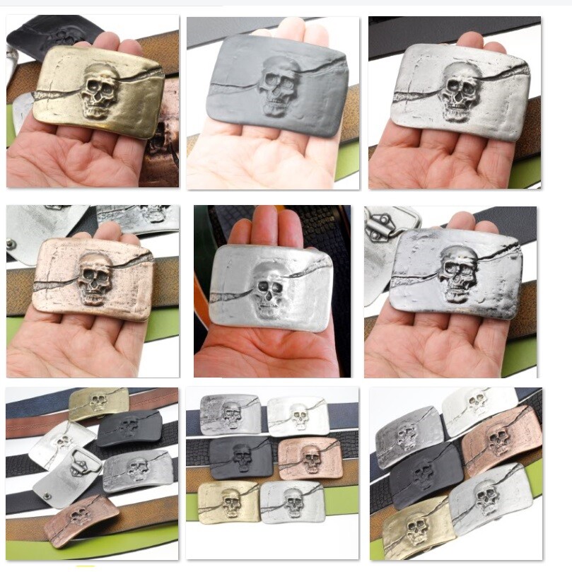 Belt buckle skull for removable belt belt fasteners skull buckle GS23