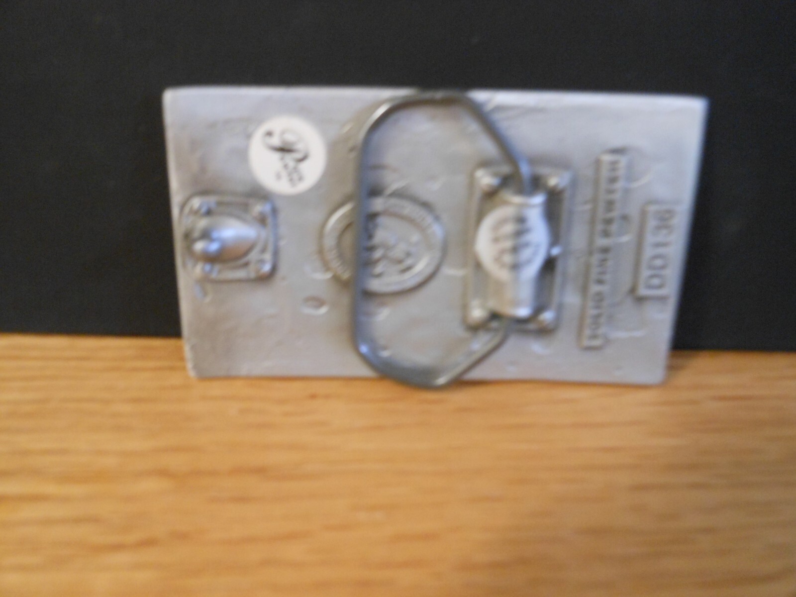 ENGLISH FINE PEWTER RECTANGULAR CELTIC BELT BUCKLE APPROX. 3 1/2&Prime; X 2&Prime;.