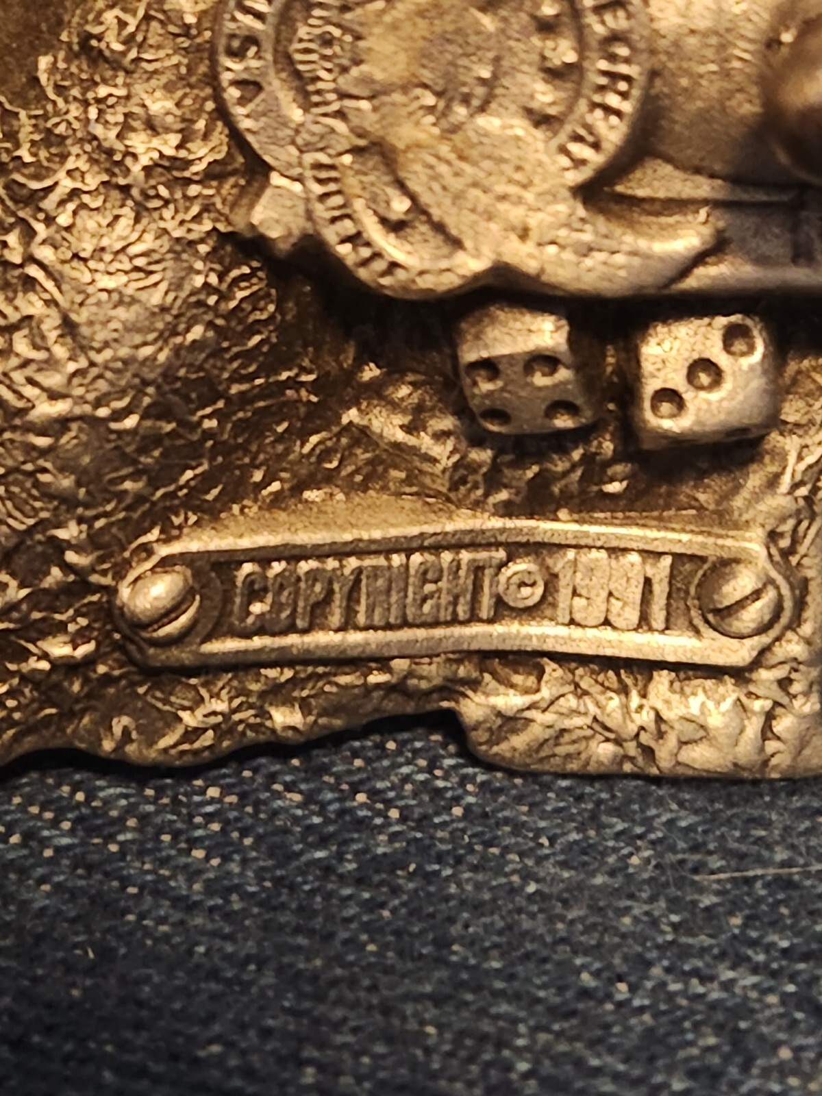 Vintage – Lady Luck – Belt Buckle – Dragon Designs – 1991