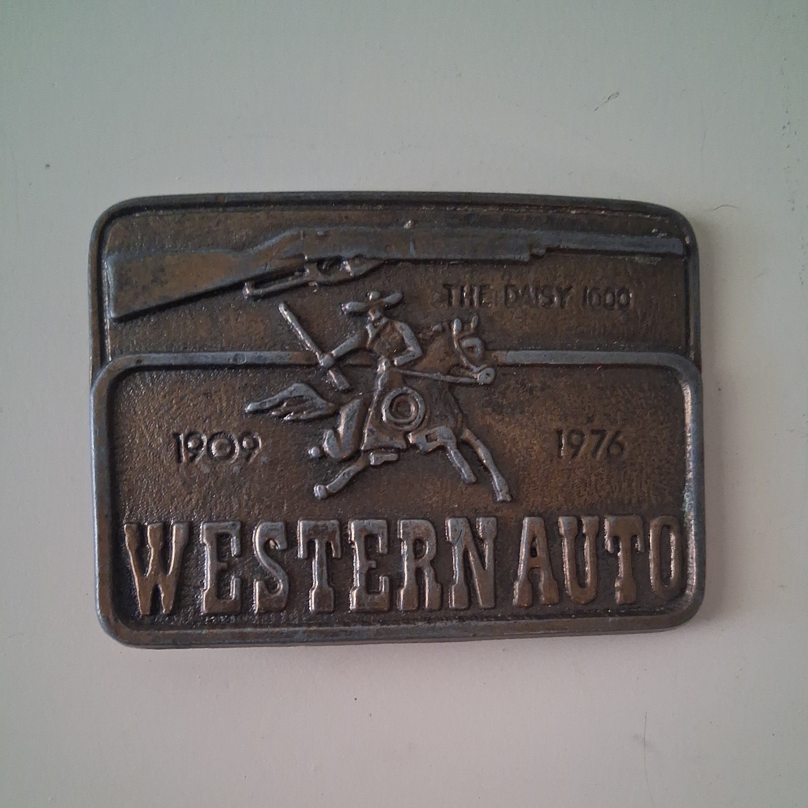 Gorgeous WESTERN AUTO 1909 1976 Belt Buckle Astamar Boston Made in U.S.A.