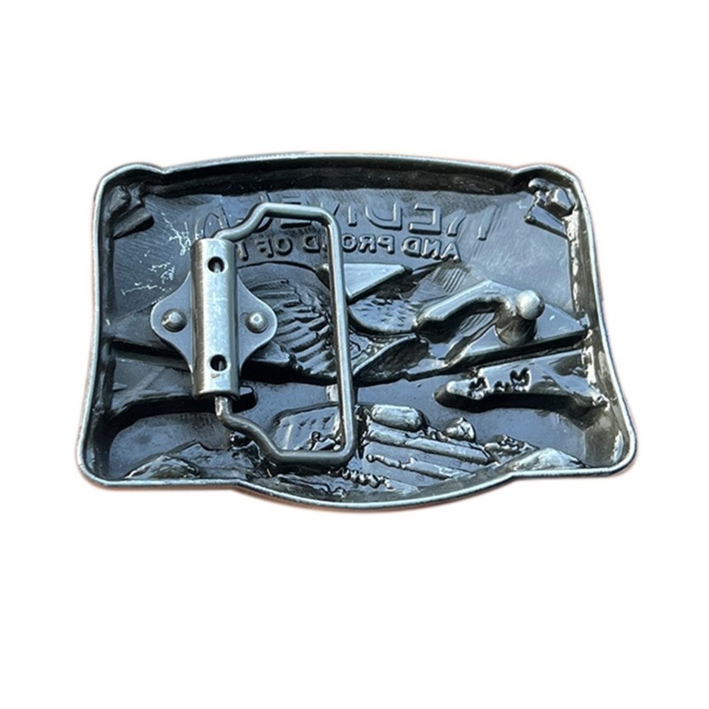 Creatively Relief Guns&Eagle Pattern Buckle Belt DIY Components