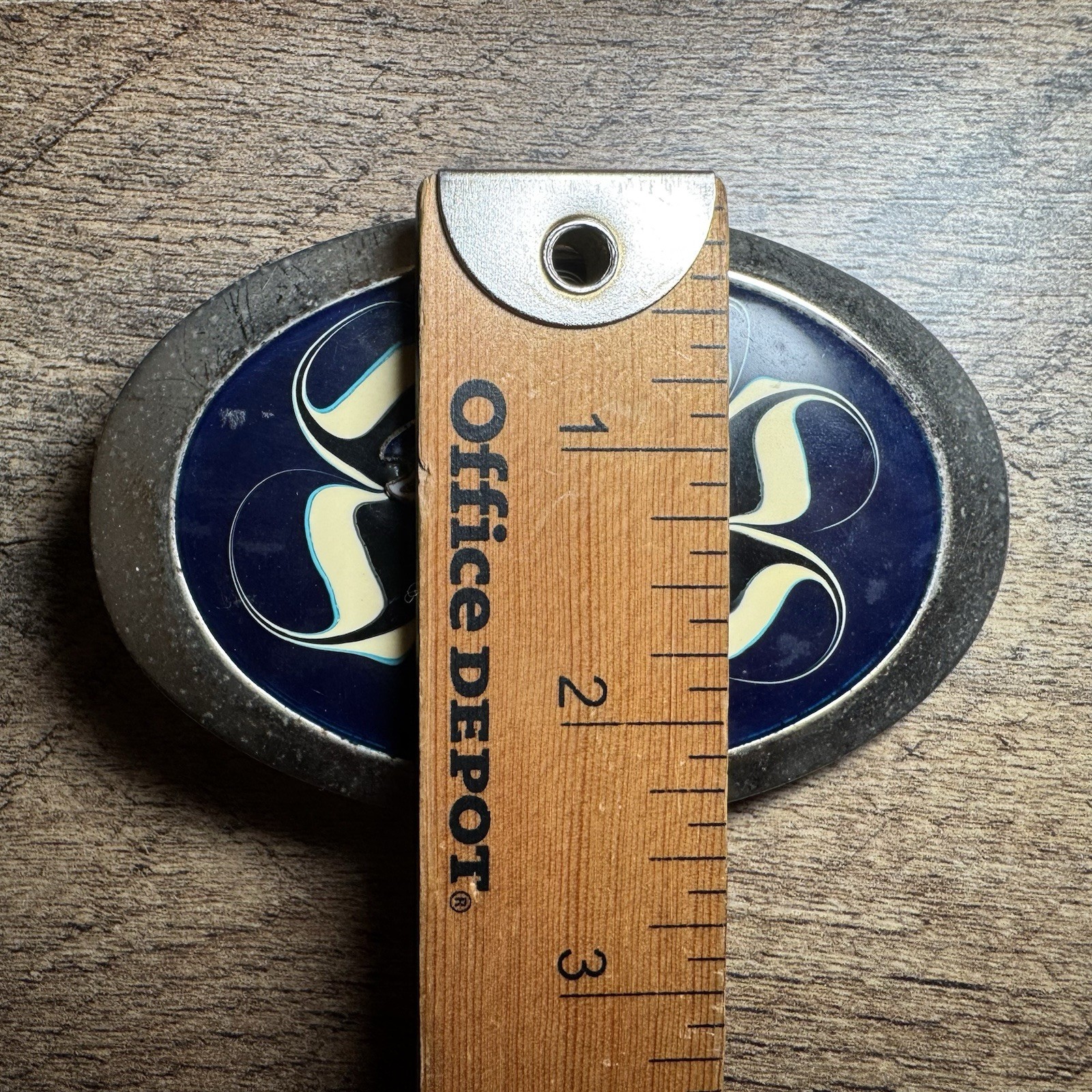 Unbranded Trout Belt Buckle Mens OS Blue Good Vintage Enamel Fishing Oval