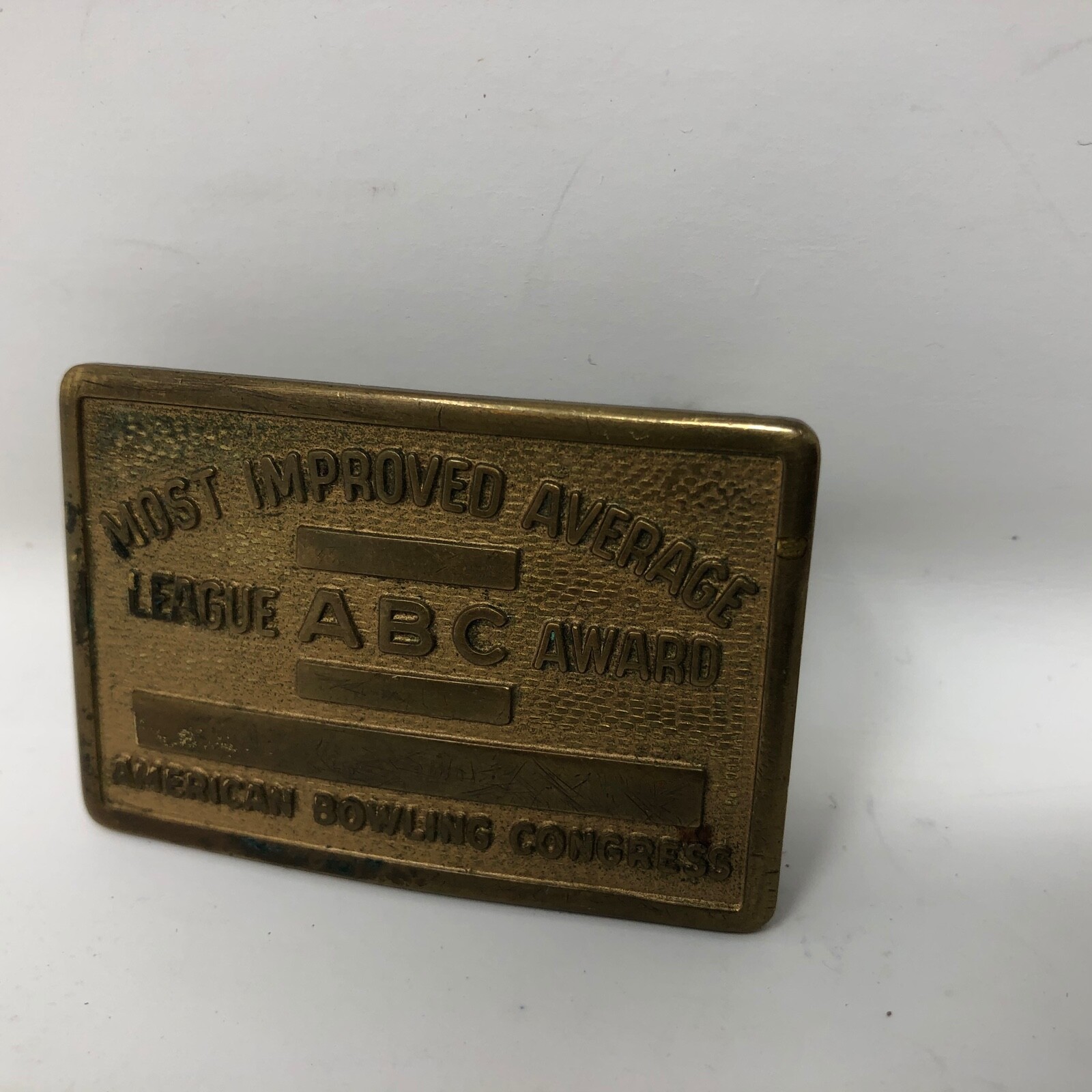 VTG American Bowling Congress Most Improved Average League Award ABC Buckle