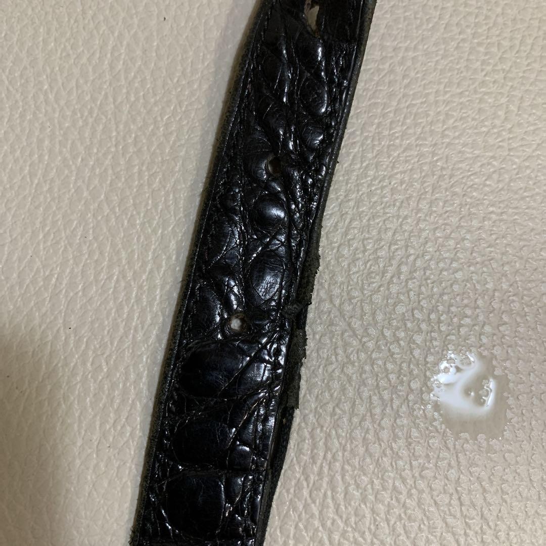 Louis Vuitton Crocodile Belt Black Vintage Luxury Rare