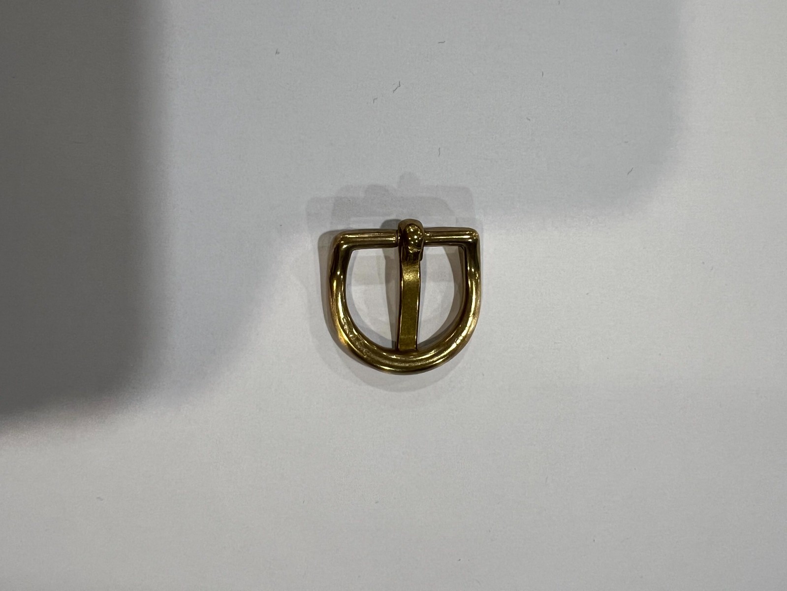 Solid Brass Satin Brass Belt Buckle Made in Italy Fits 0.79&Prime; Belt Strap