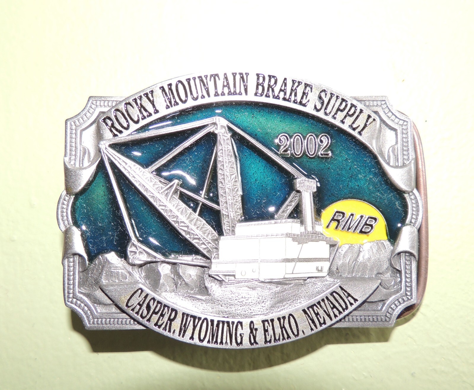 Limited Edition #1 of 750 Belt Buckle Rocky Mountain Brake 2002 Casper WY Elko N
