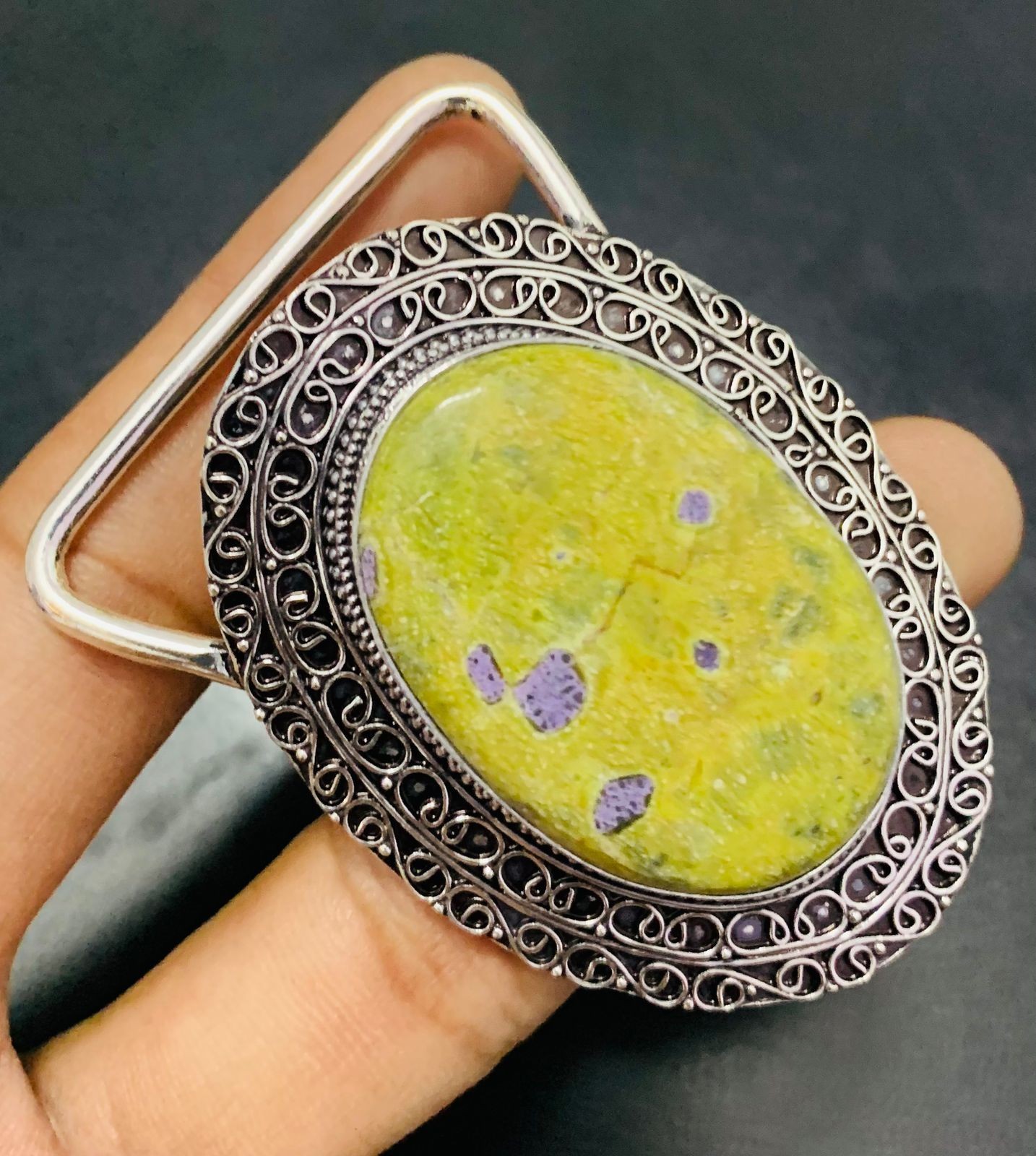 Stichtite Gemstone 925 Sterling Silver Handmade Belt Buckles Gift For Love