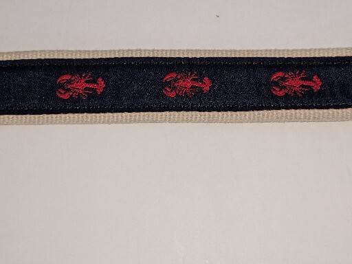 J Crew Mens Belt, Leather +Canvas,Silver Color Buckle, Lobster Design, Size 30