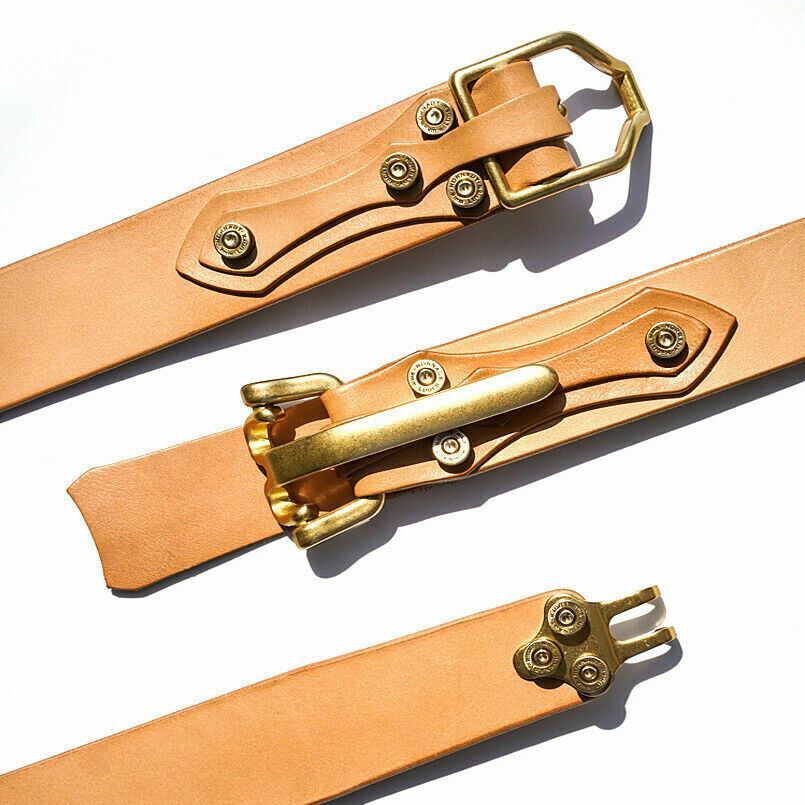Vintage Littleton Cavalry Belt Buckle Leather Craft Clasp Hook Buckle for Men