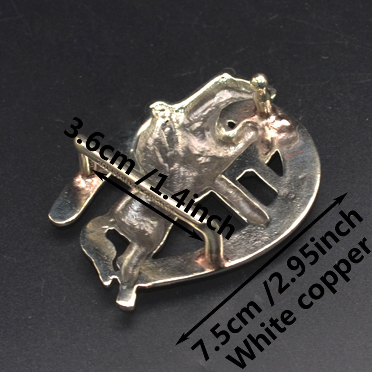 Lost-Wax Casting White Copper Knight Men&rsquo;s Belt Buckle (Belt Not Included)