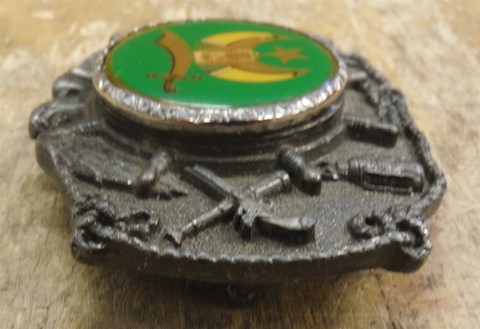 Tanside DD151 • Egyptian Shriners Belt Buckle 3 3/8&Prime; X 2 1/2&Prime; FREE SHIP d55