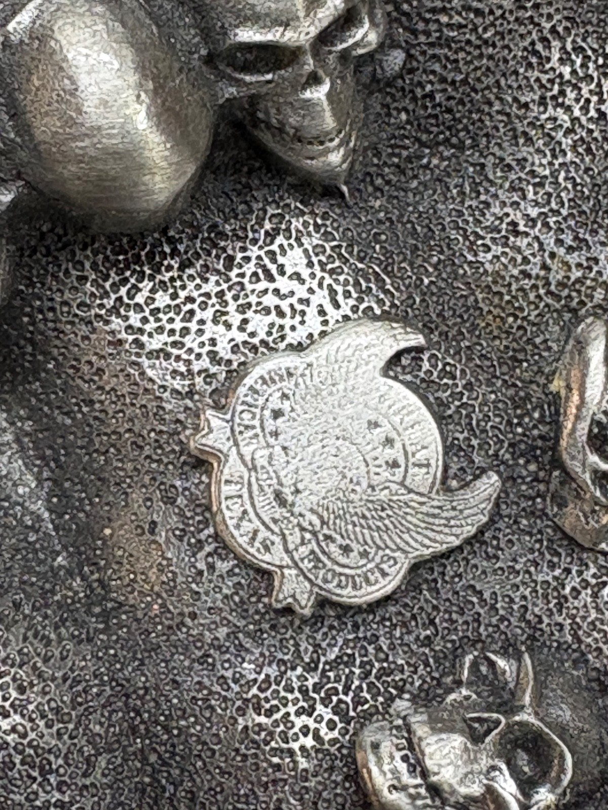 Skull & Cross Belt Buckle # 4640 Great American Products Texas Skulls