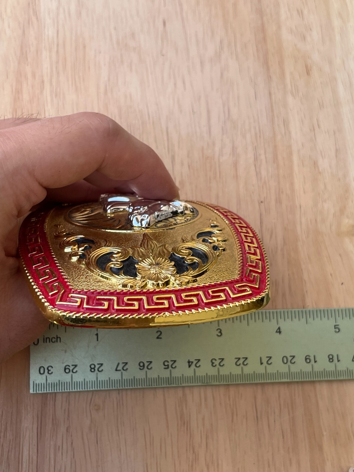 Western Buckle Gold Silver Red Horse Head Buckle Cowboy 2 » Hebillas Vaqueras