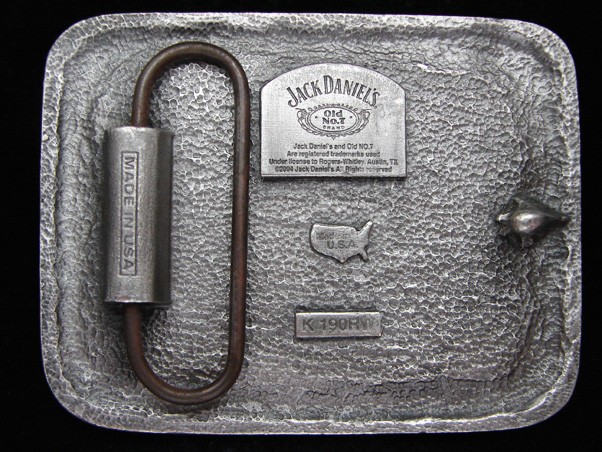 PC11140 REALLY NICE 2004 **JACK DANIEL&rsquo;S TENNESSEE WHISKEY** BOOZE BELT BUCKLE