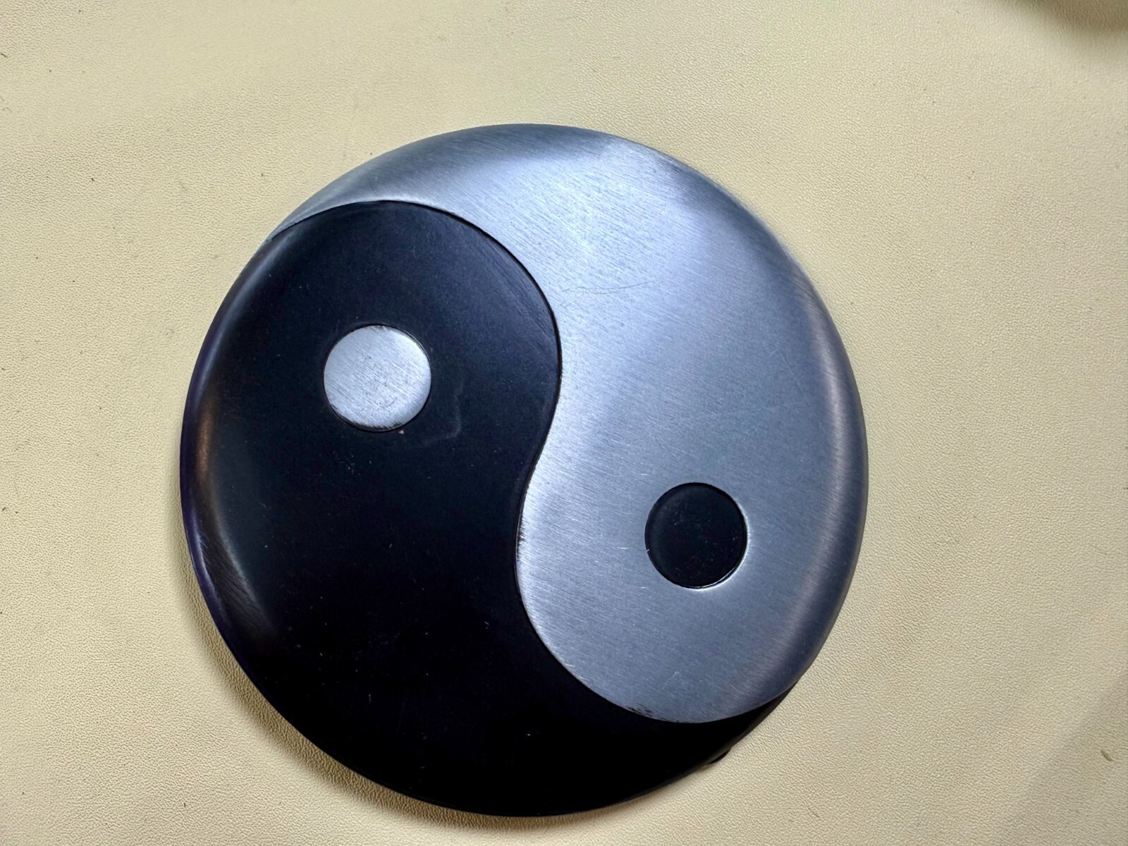 Yin Yang Symbol Chinese Philosophy Duality New Grey & Black Color Belt Buckle