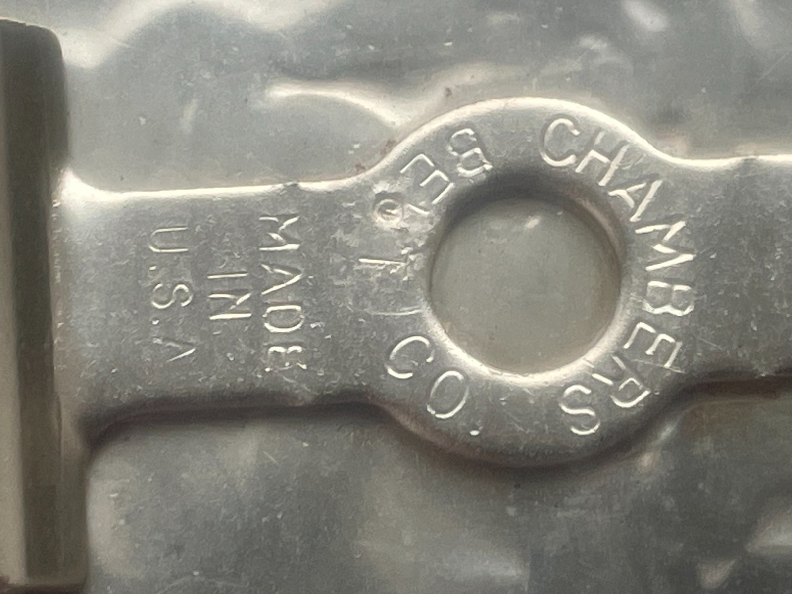 Vintage NOS Chrome Rodeo Style Belt Buckle by Chambers Belt Co Made in USA