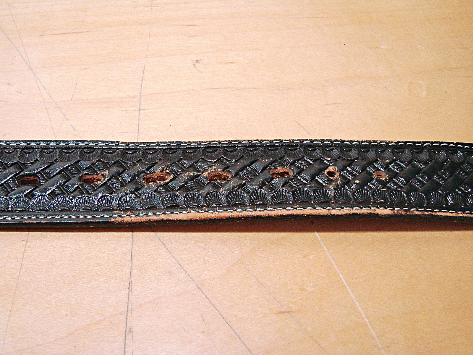 Nocona Leather Belt and 3D Flying Eagle Siskiyou Buckle Size 40 Vintage 1982 USA