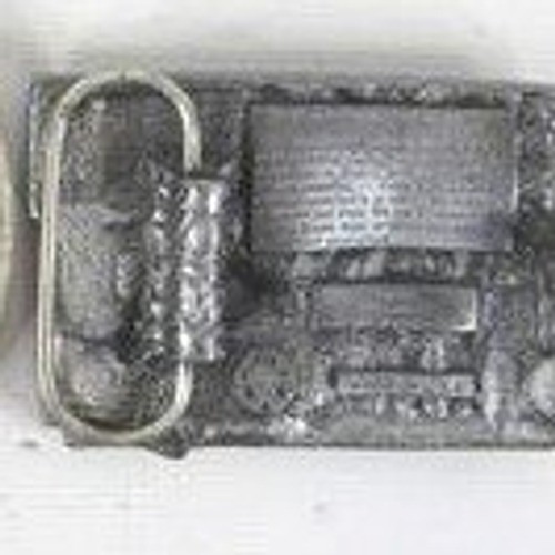 Vintage Vietnam Veteran Belt Buckle Siskiyou 1990 Pewter Military Helicopter USA