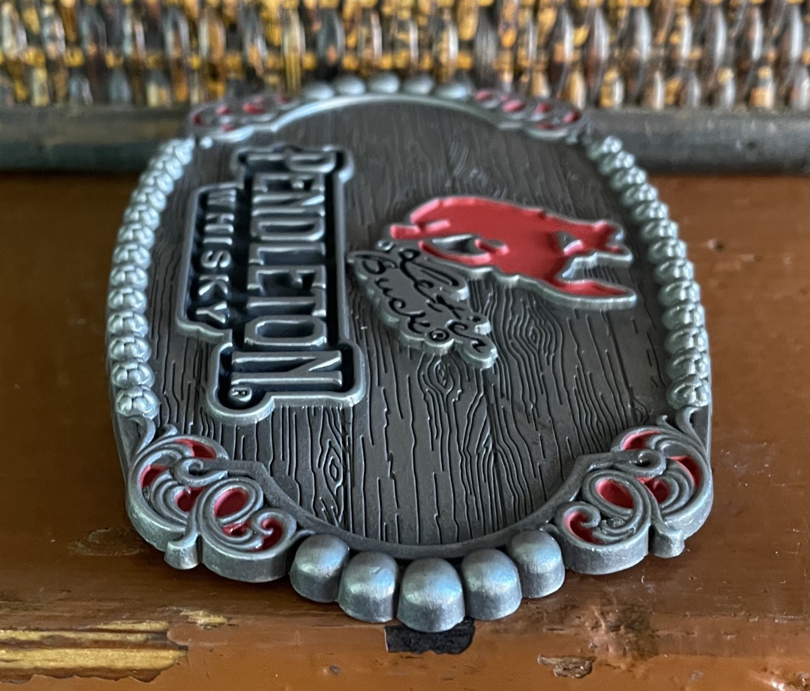 MONTANA SILVERSMITHS « Let&rsquo;s Buck » Western Pendleton Whisky Belt Buckle