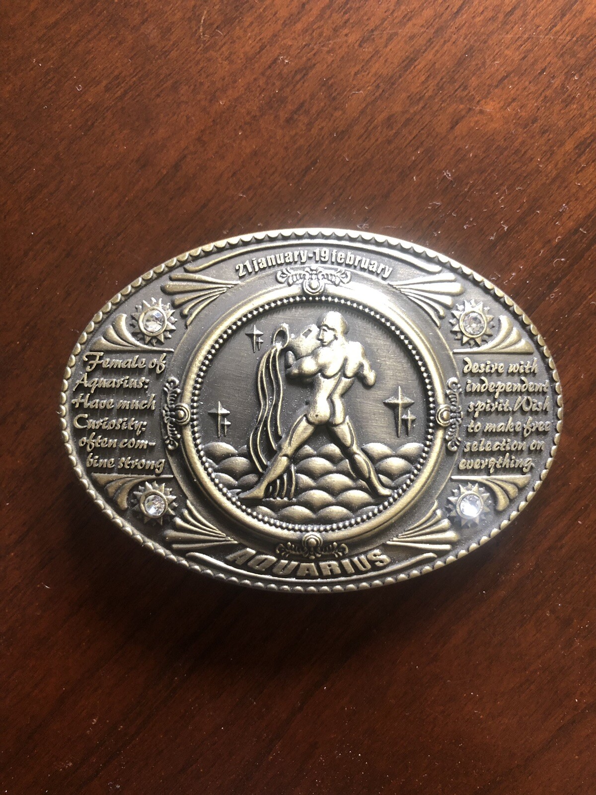 Aquarius Zodiac Horoscope Astrology Astrological Sign Unisex Men’s Belt Buckle