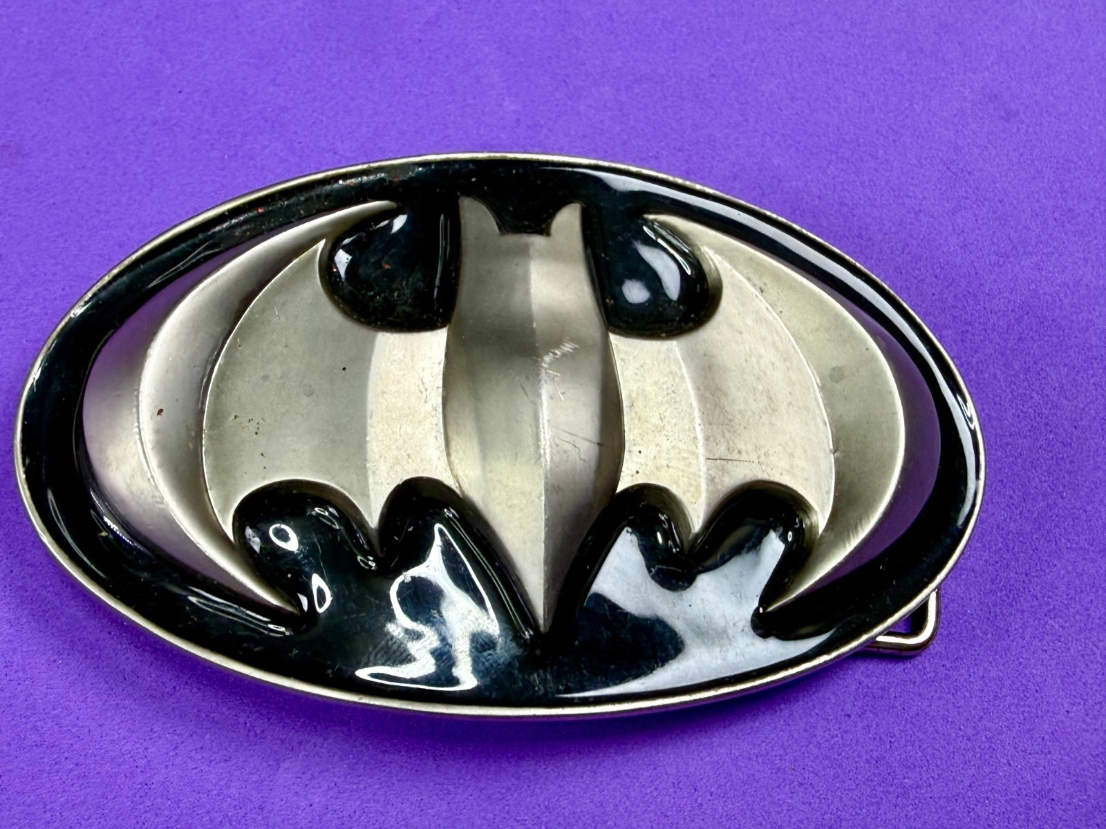 Batman Dc Comics Superhero S07 Black & Grey Raised 3D GTO Oval Belt Buckle