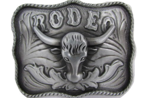 Men Buckle Silver Metal 3D Eagle Large Western Rodeo Bull Texas Long Horns Cow
