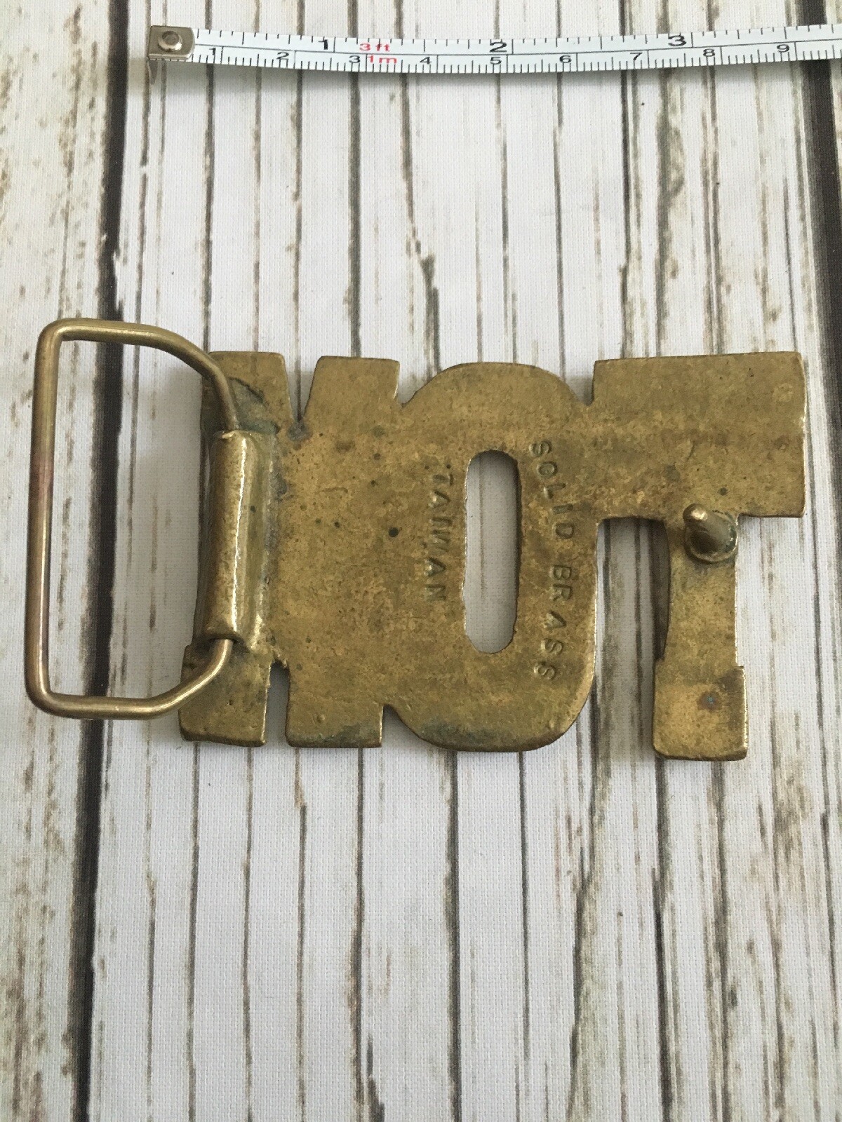 Vintage Solid Brass “Tom” Name Belt Buckle Pants Personalized