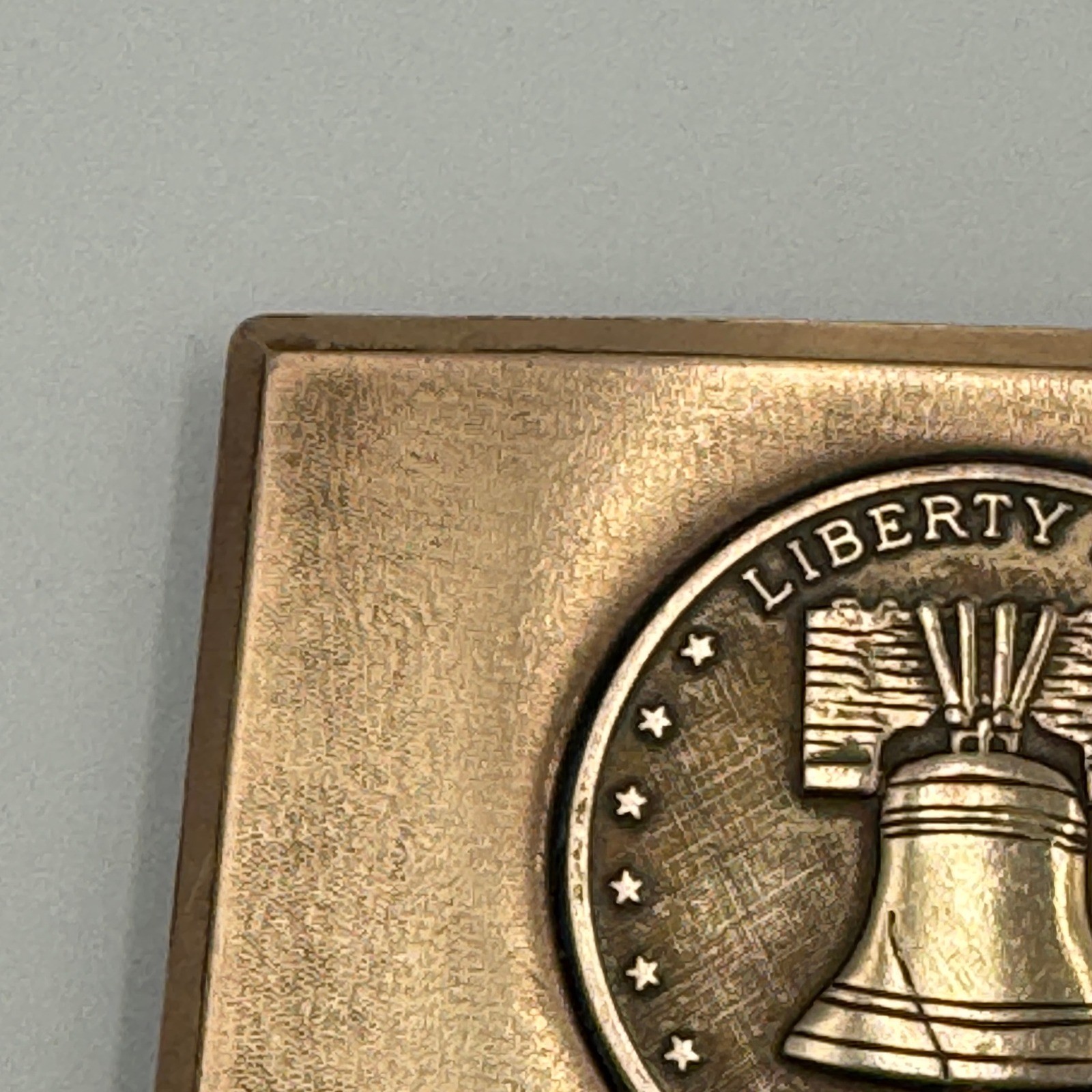 Vintage Liberty Bell Bicentennial 1776-1976 Brass Tone Belt Buckle Americana