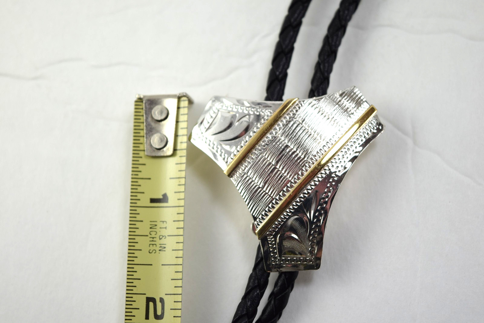 M&F Western Products Heritage Mexico Silver and Gold Tone Metal Bolo Tie