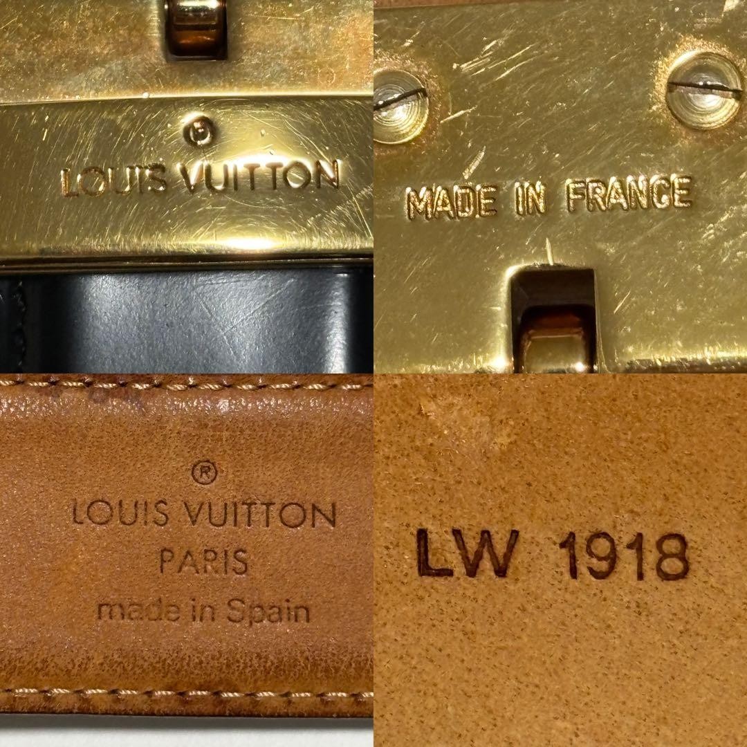 Louis Vuitton Pre-Owned Men&rsquo;S Leather Belt Gold Black