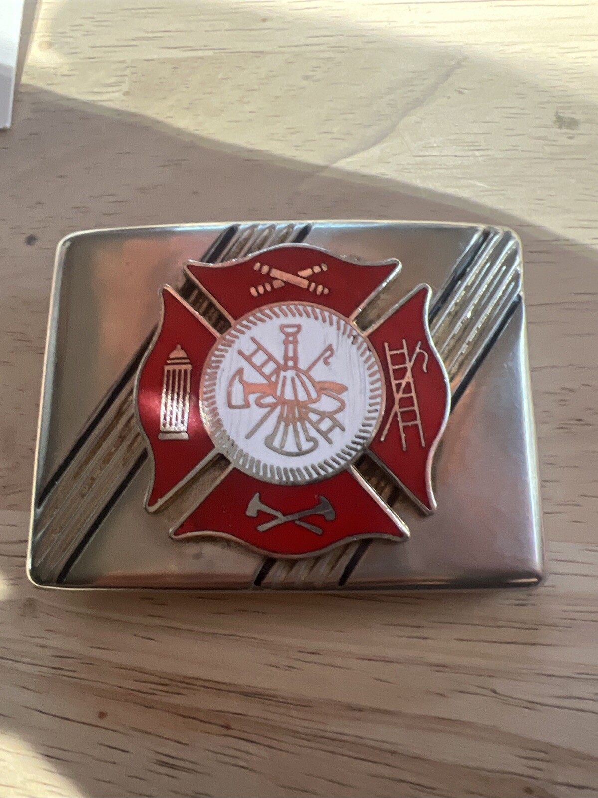 Firefighters Logo Symbol Metal Belt Buckle.
