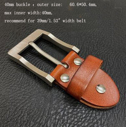 Pure Titanium Anti-Allergy Pin Buckle EDC Belt Buckle for 34mm/39mm Belt Tool