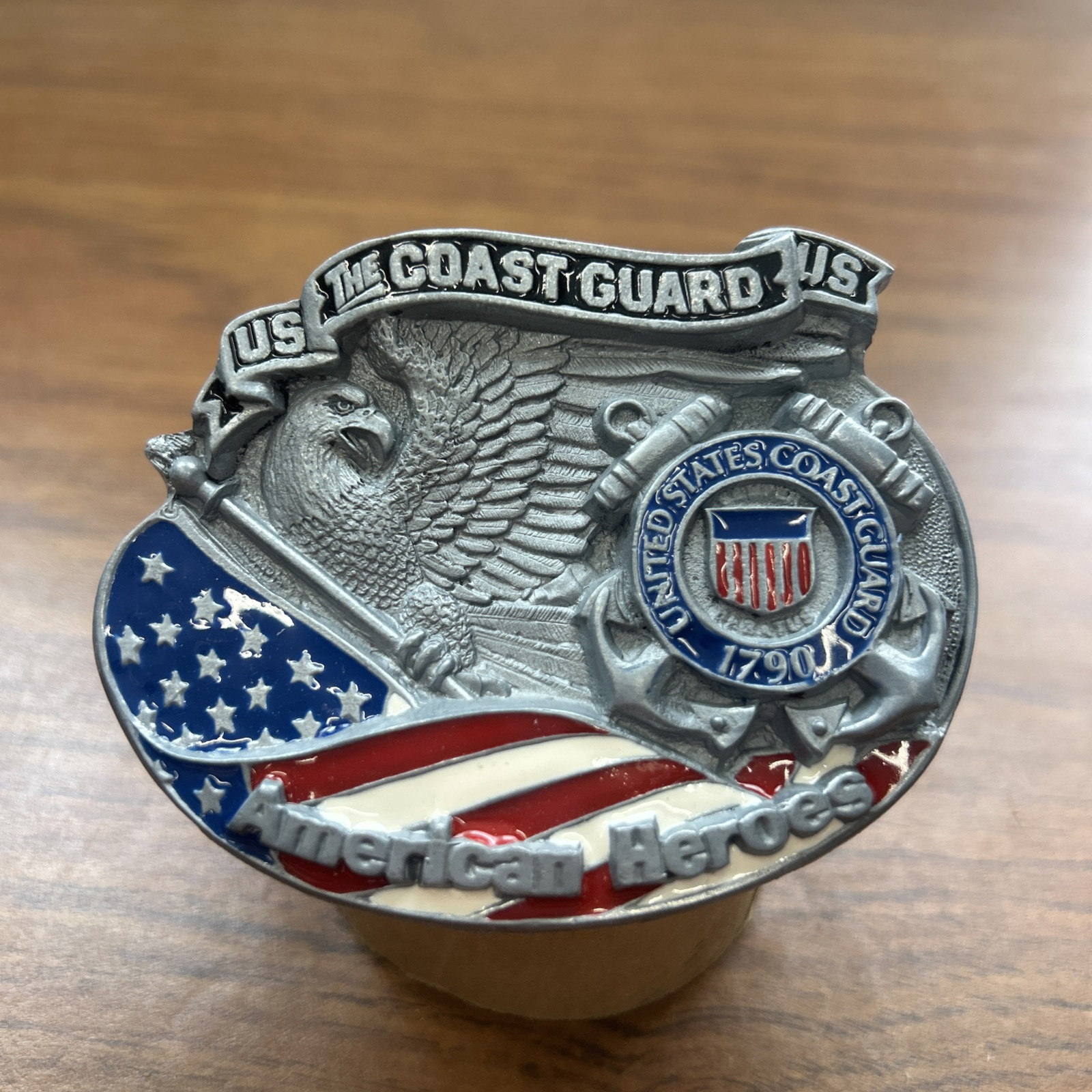 Vintage Style American Hero Coast Guard Belt Buckle 1994 NOS