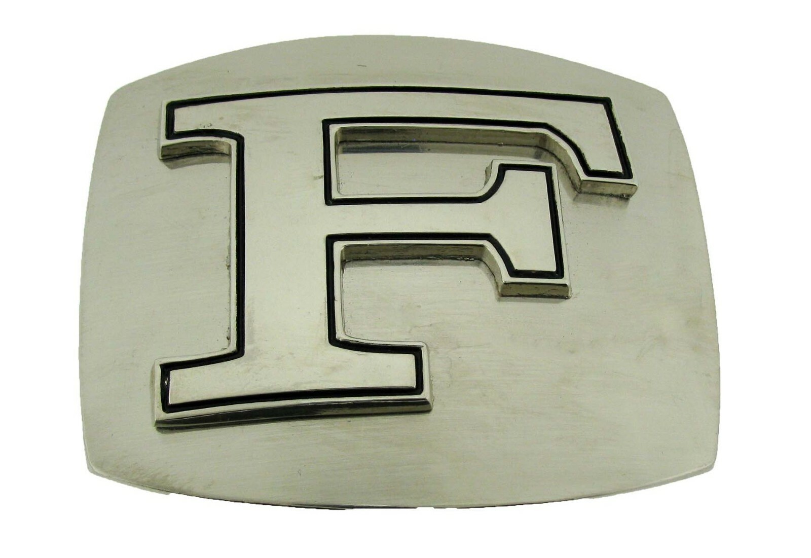 New Men Women Initial Letter A-Z Belt Buckles Western Cowboy Silver Chrome Metal