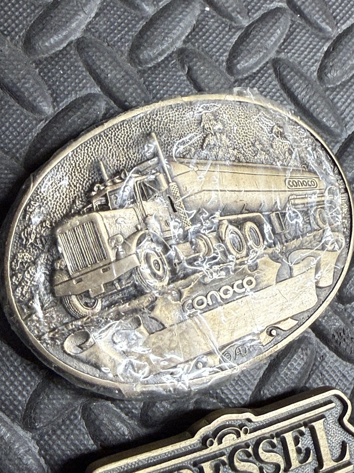 Lot: 1983 American Oil Field Belt Buckle, Conoco Tanker & 2 More Vtg. Oil & Gas!