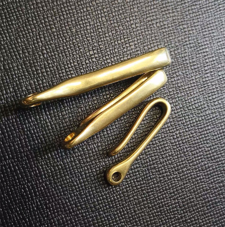 Brass Fish Hook Belt Clip Keychain Holder Key Manager lot