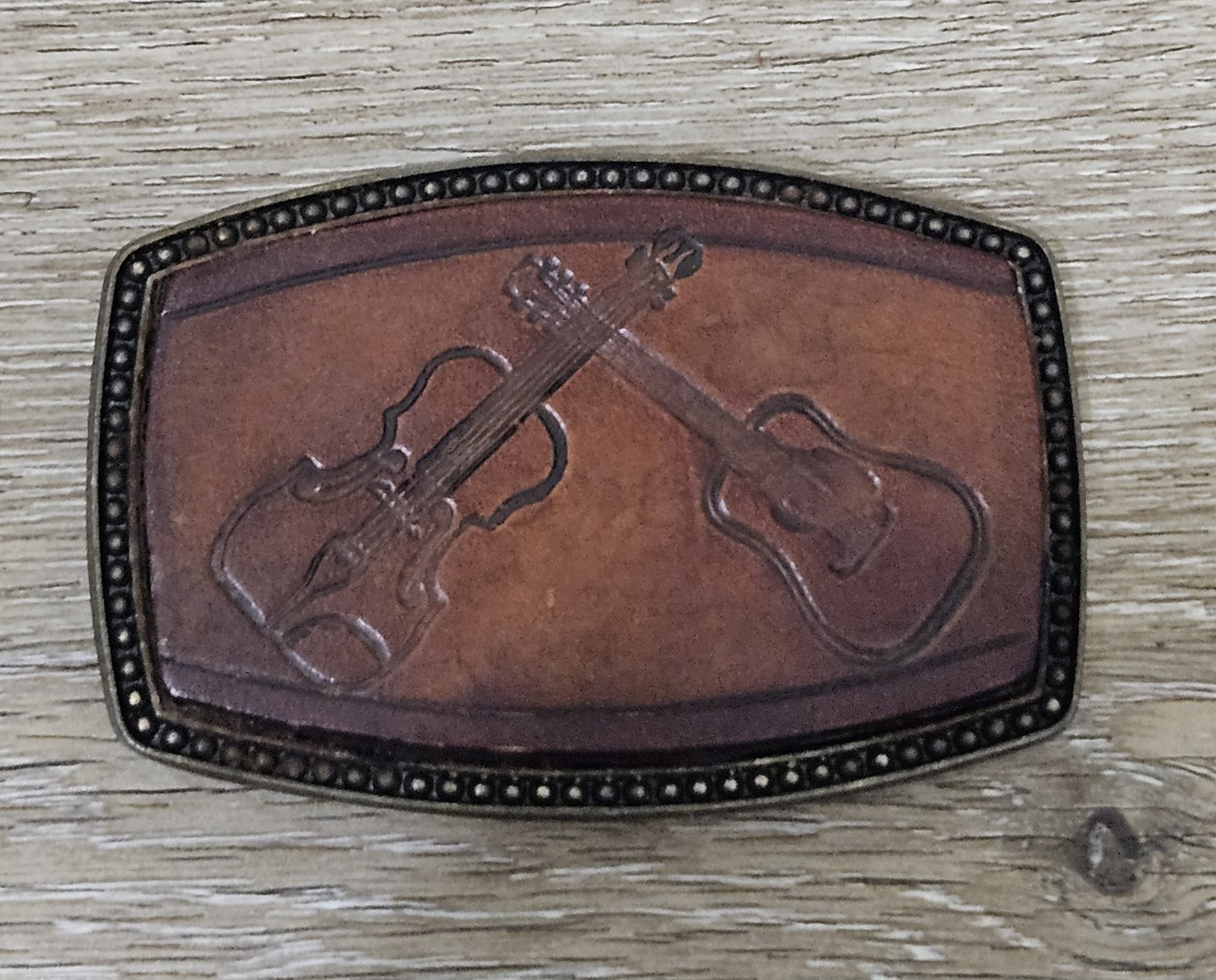 Vtg Harley-Davidson Leather Belt Country Music Buckle Brown Size 30 (READ)