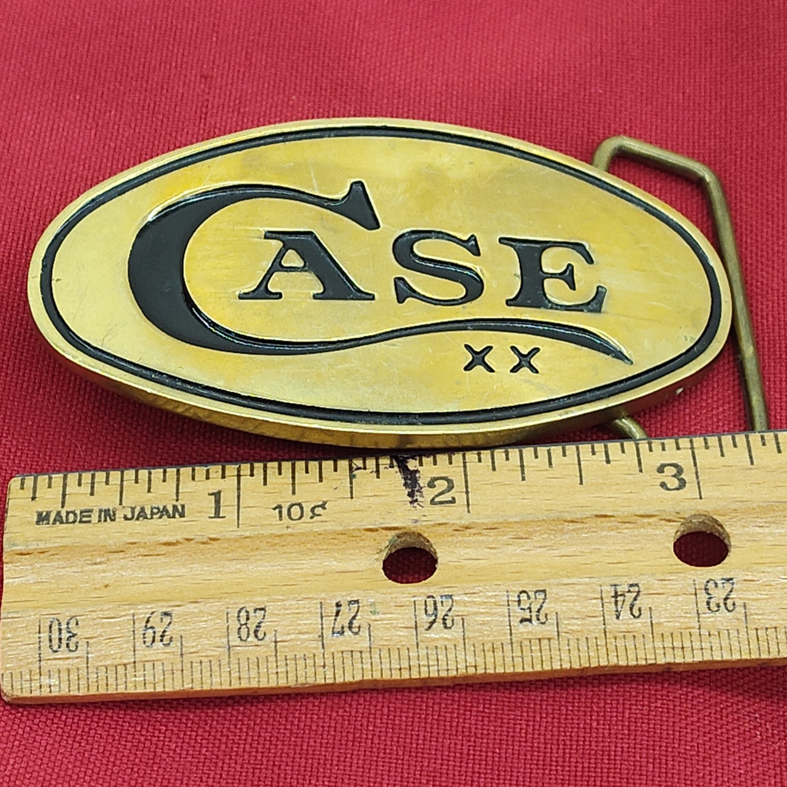 Case XX Brass Belt Buckle by Baron Buckle Free Shipping to USA