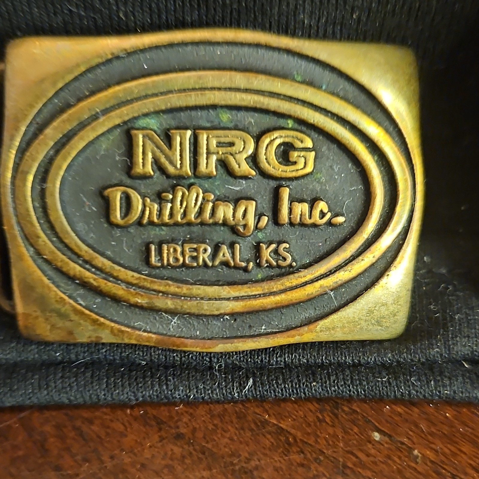 Anacortes Brass Works Ltd NRG Drilling Liberal KS Brass Western Buckles Lot of 3