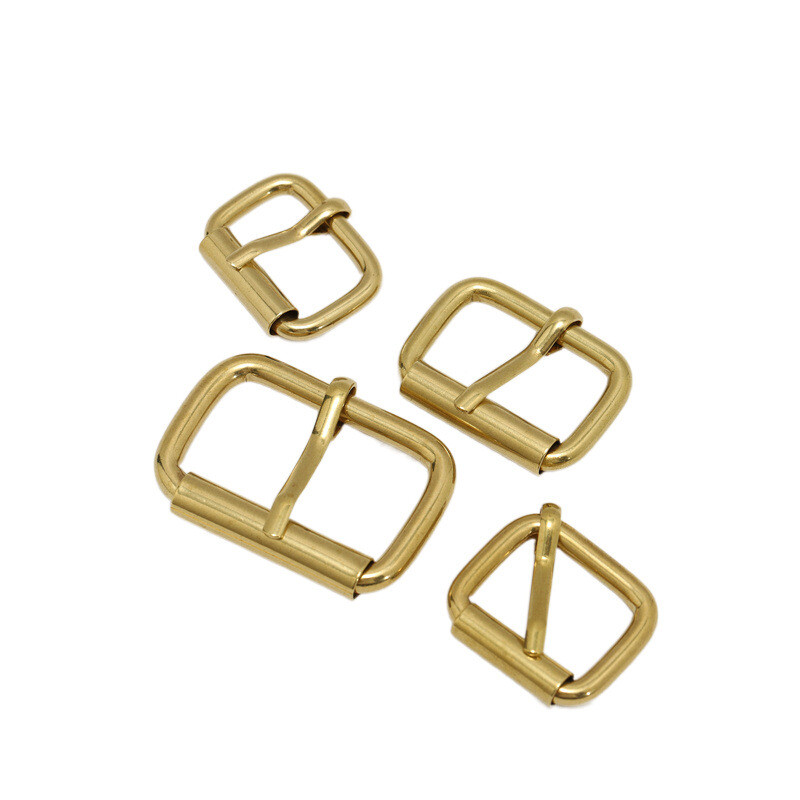 5Pcs Roller Pin Buckle Brass Adjusting Buckle Belt Hardware Accessory Rectangle