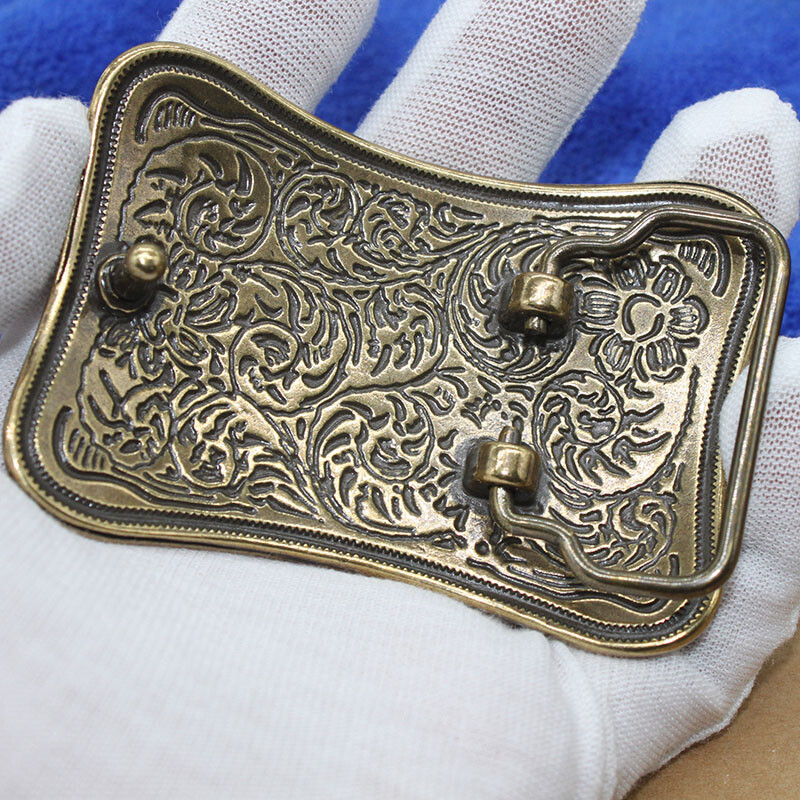 Solid Brass Flower Belt Buckle Men&rsquo;s Belt Pin Buckles Fit For 1.5&Prime; Wide Belt