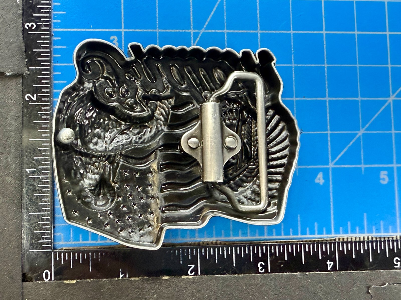 Native American Indian Commemorative Cutout New Belt Buckle – Eagle & USA Flag
