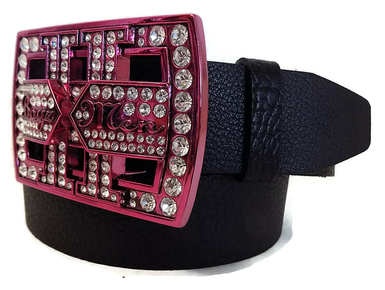 BOYZ 11 MEN BY WASHED UP HOLLYWOOD WITH CRYSTALS 1½” FUCHSIA BELT BUCKLE ONLY