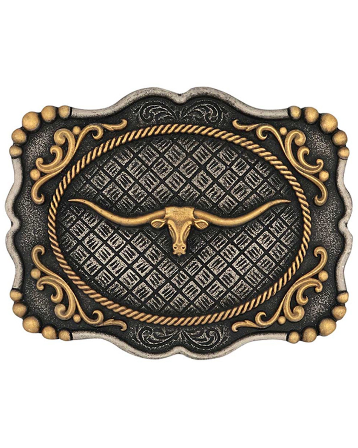 Montana Silversmiths Framed Longhorn Attitude Buckle – A1003P